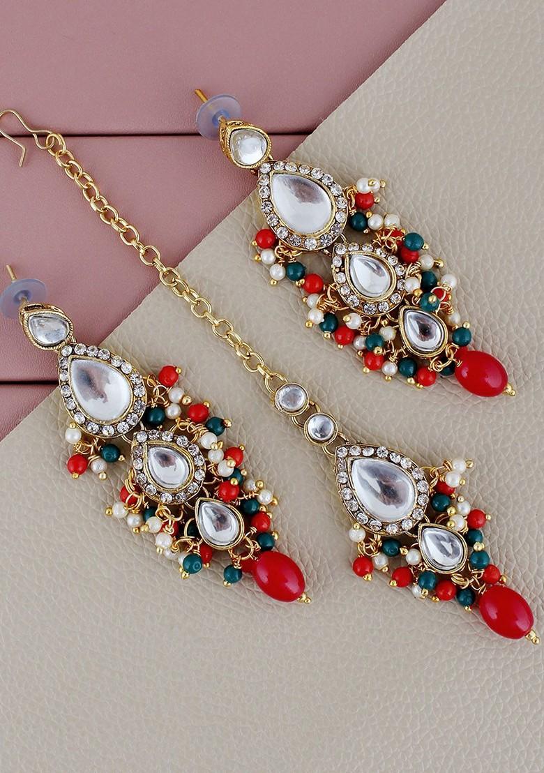 Gold Kundan Gold Plated Necklace Set