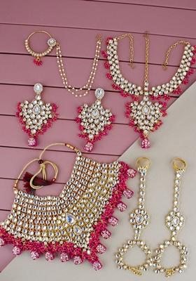Gold Kundan Gold Plated Necklace Set