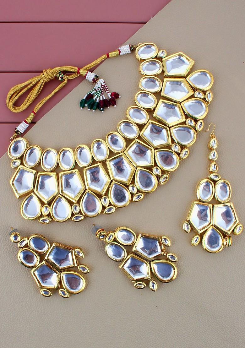 Gold Kundan Gold Plated Necklace Set