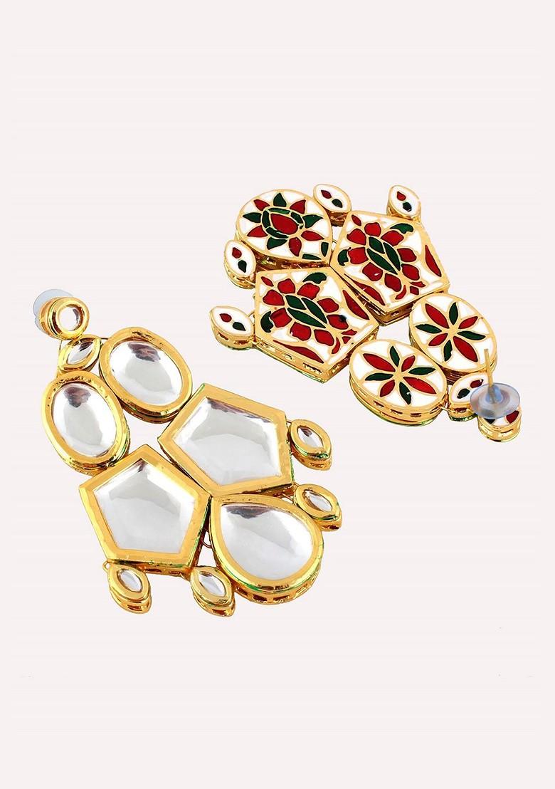 Gold Kundan Gold Plated Necklace Set