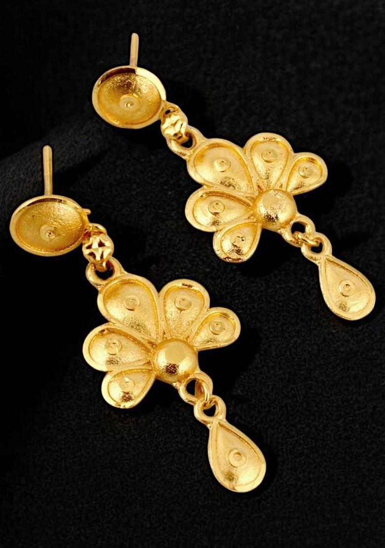 Gold Studs Gold Plated Necklace Set