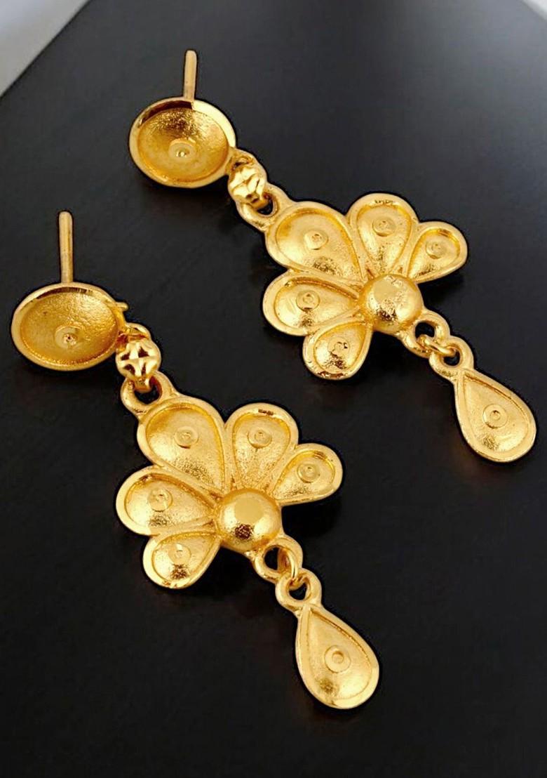 Gold Studs Gold Plated Necklace Set