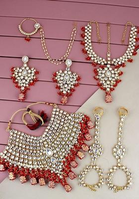 Gold Kundan Gold Plated Necklace Set