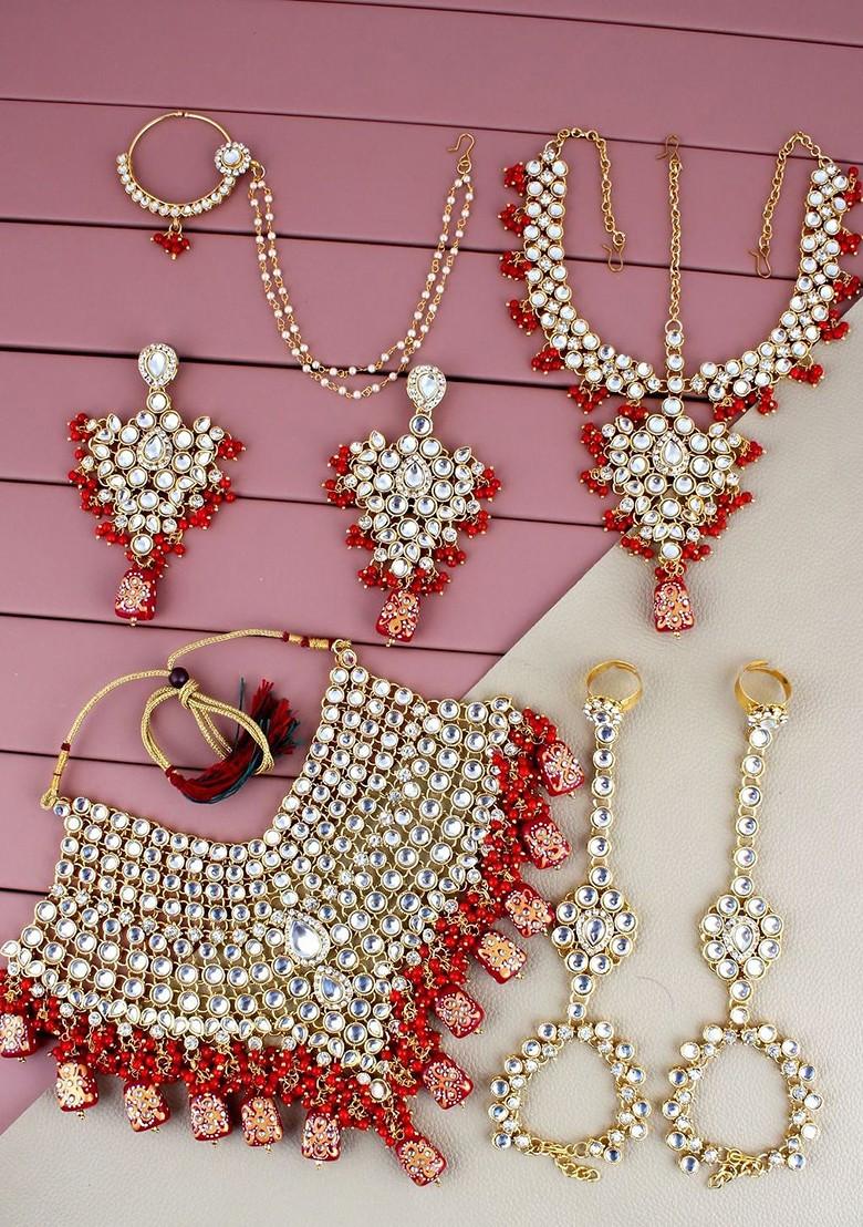 Gold Kundan Gold Plated Necklace Set