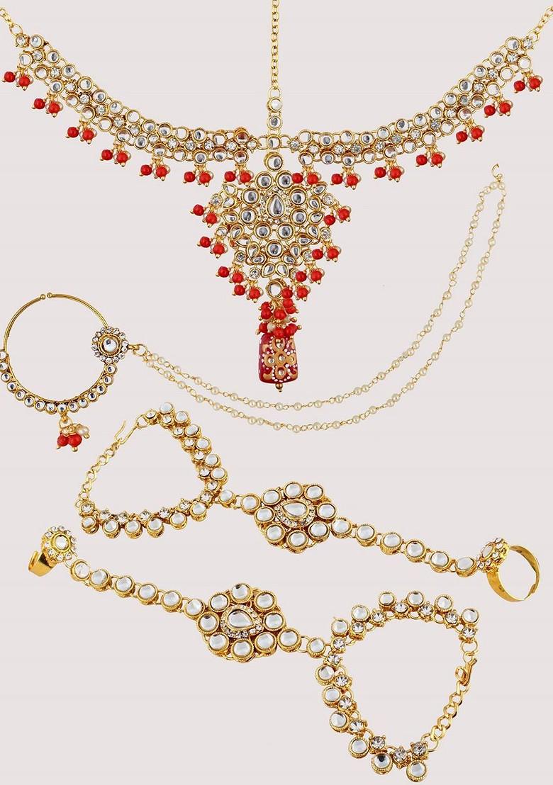 Gold Kundan Gold Plated Necklace Set