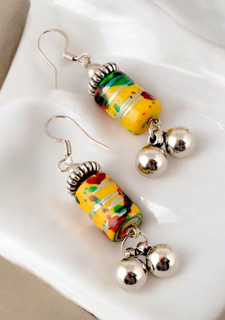 Silver Beaded Gold Plated Necklace Set