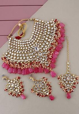 Gold Kundan Gold Plated Necklace Set