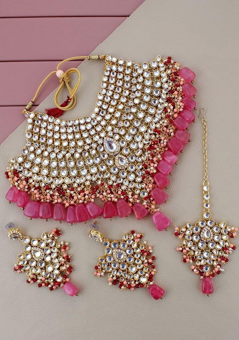 Gold Kundan Gold Plated Necklace Set