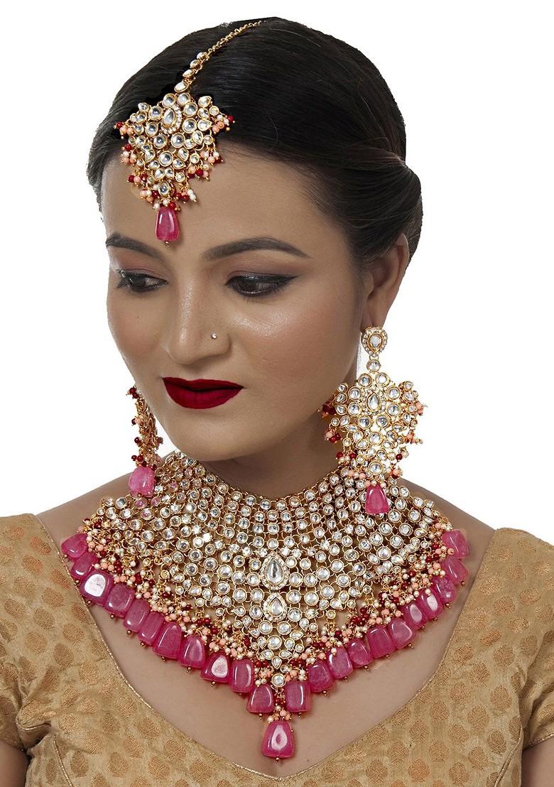 Gold Kundan Gold Plated Necklace Set