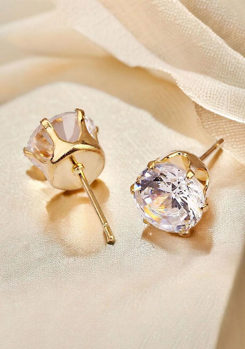 Gold Studded Gold Plated Necklace Set