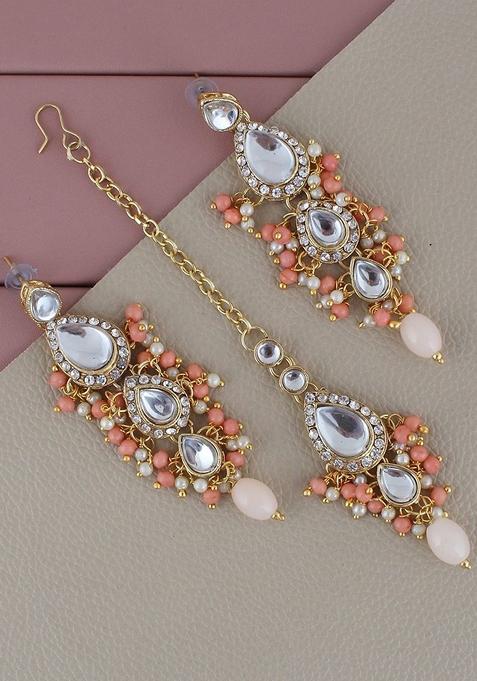 Gold Kundan Gold Plated Necklace Set