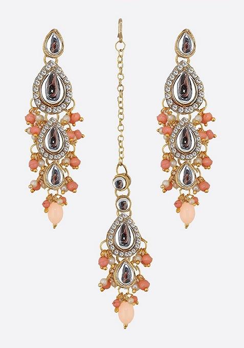 Gold Kundan Gold Plated Necklace Set