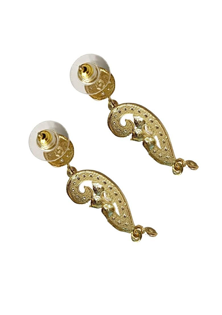 White American Diamond Gold Plated Necklace Set