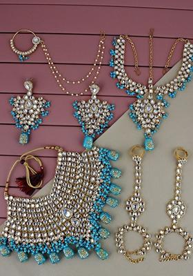 Gold Kundan Gold Plated Necklace Set