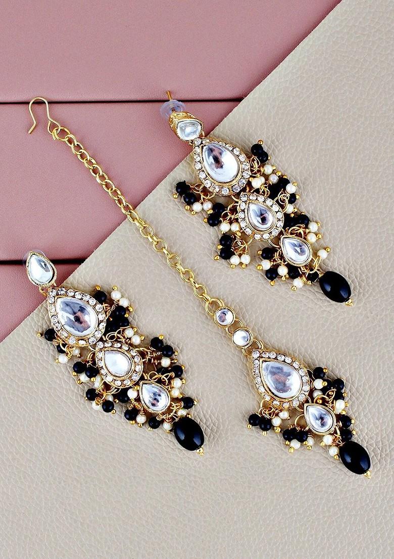 Gold Studs Gold Plated Necklace Set