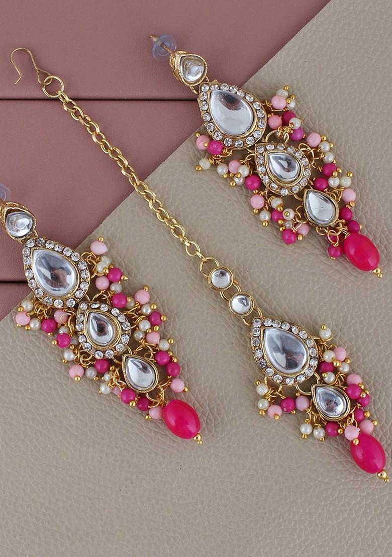 Gold Kundan Gold Plated Necklace Set