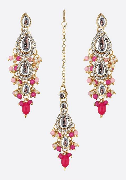 Gold Kundan Gold Plated Necklace Set