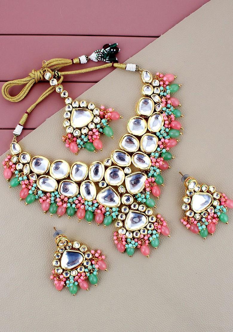 Gold Kundan Gold Plated Necklace Set