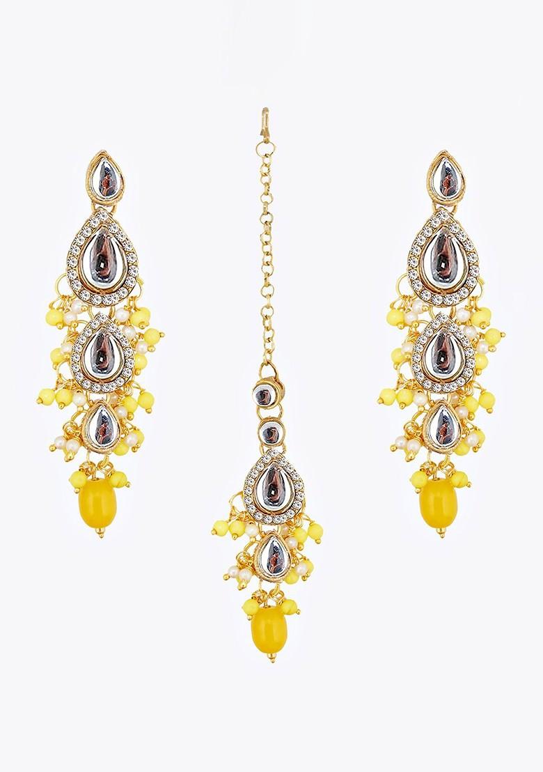Gold Kundan Gold Plated Necklace Set