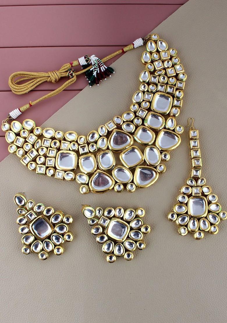 Gold Kundan Gold Plated Necklace Set
