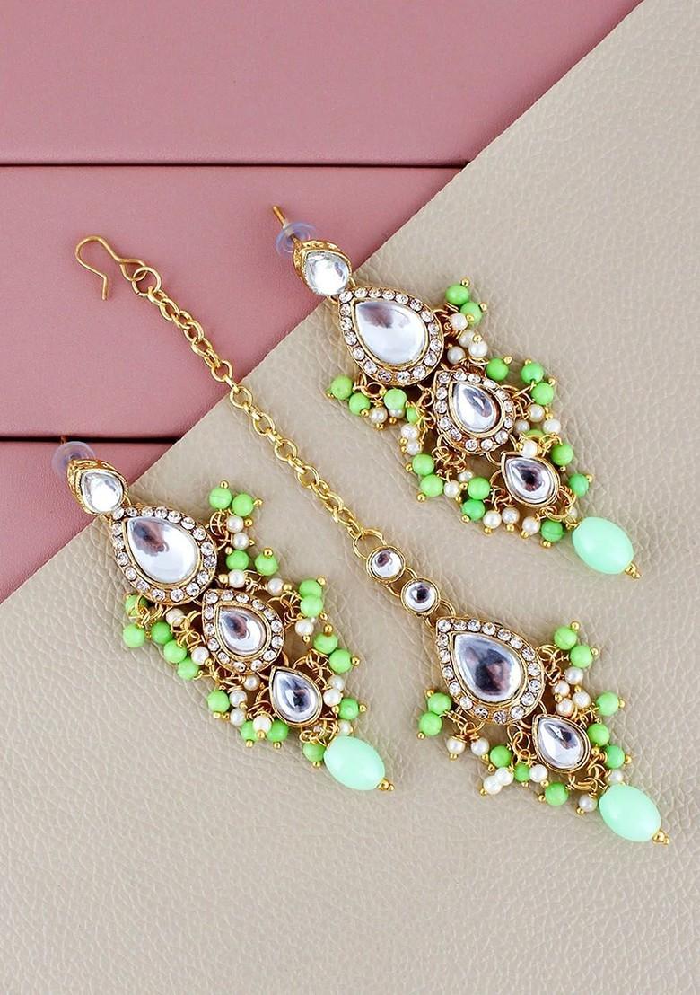 Gold Studs Gold Plated Necklace Set