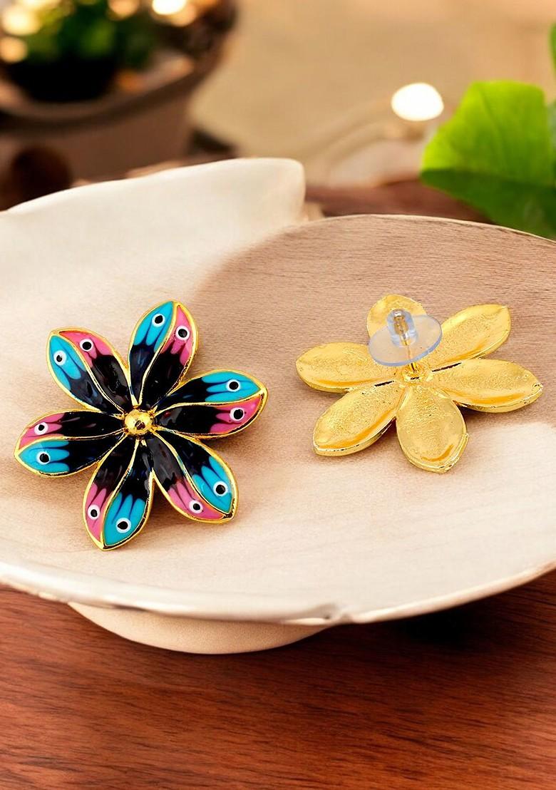 Gold Studs Gold Plated Necklace Set