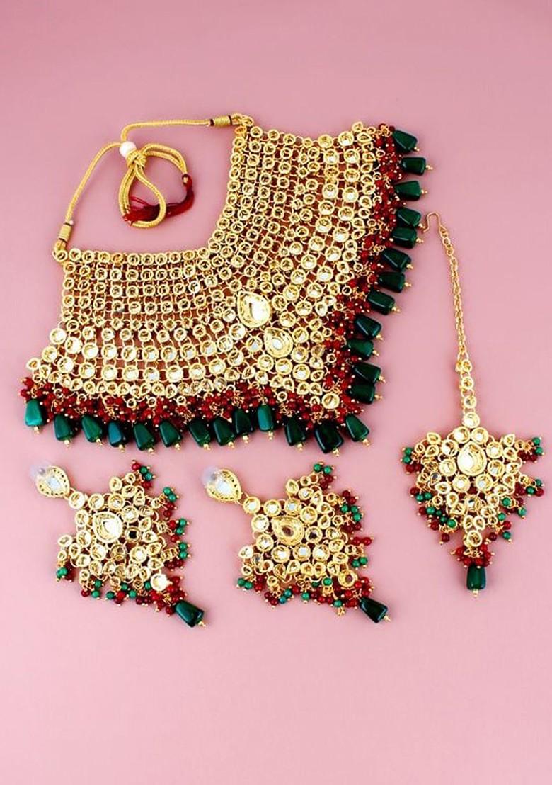 Gold Kundan Gold Plated Necklace Set