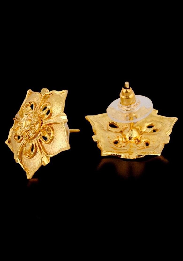 Gold Studs Gold Plated Necklace Set