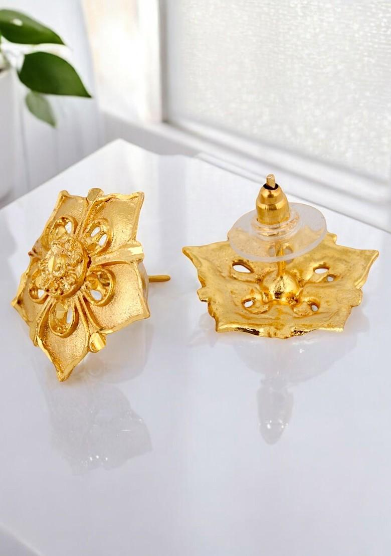 Gold Studs Gold Plated Necklace Set