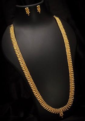 Gold Plated Temple Jewellery Set