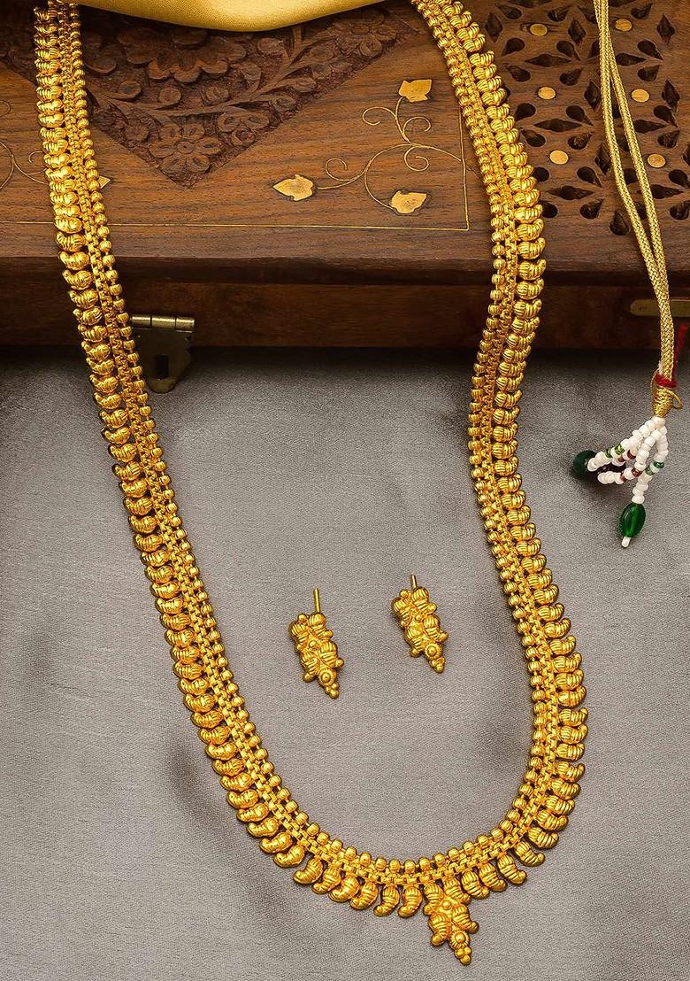 Gold Plated Temple Jewellery Set