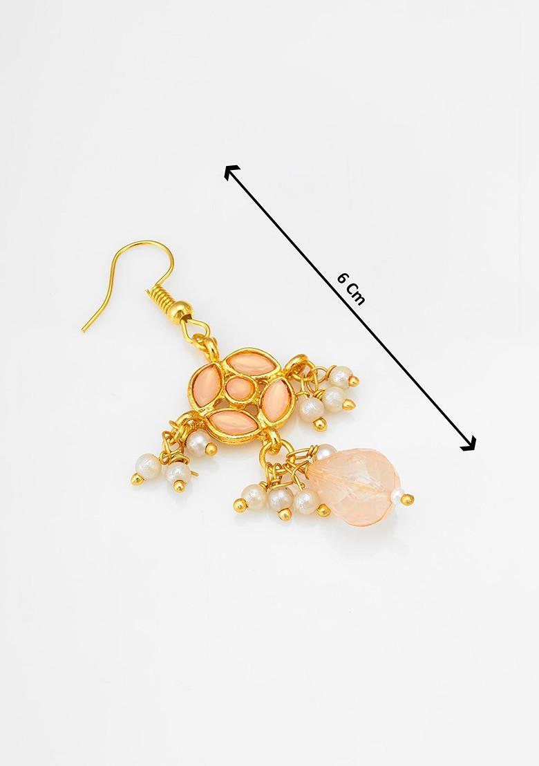 Gold Plated Kundan Studded And Beaded Jewellery Set