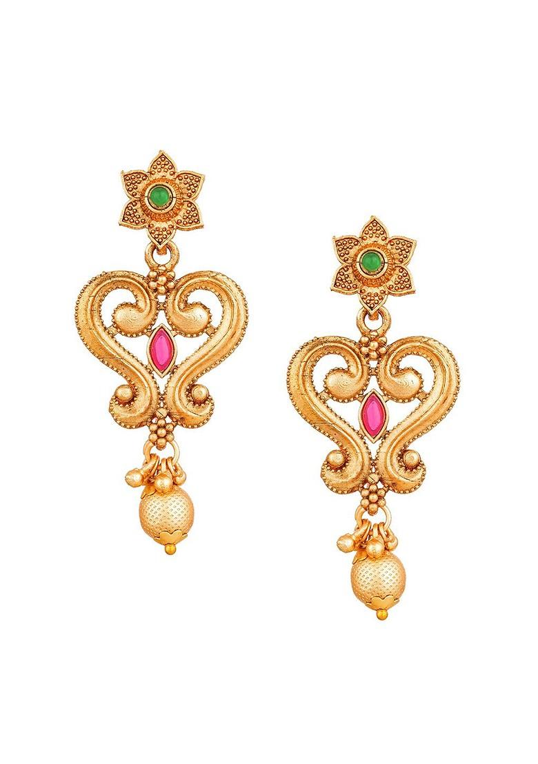 Gold Plated Stone Studded Choker Set