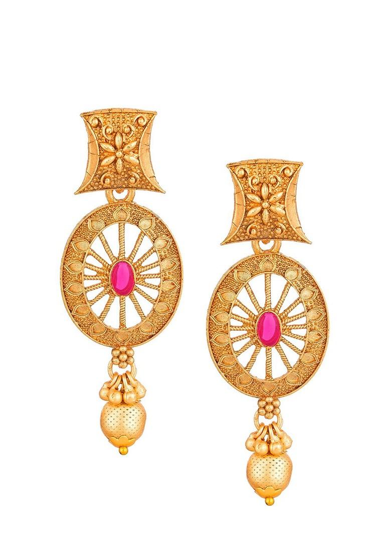 Gold Plated Stone Studded Choker Set