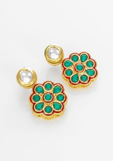 Kundan Studded And Beaded Choker Jewellery Set