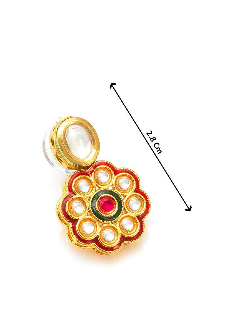 Kundan Kundan Stone Studded And Beaded Jewellery Set