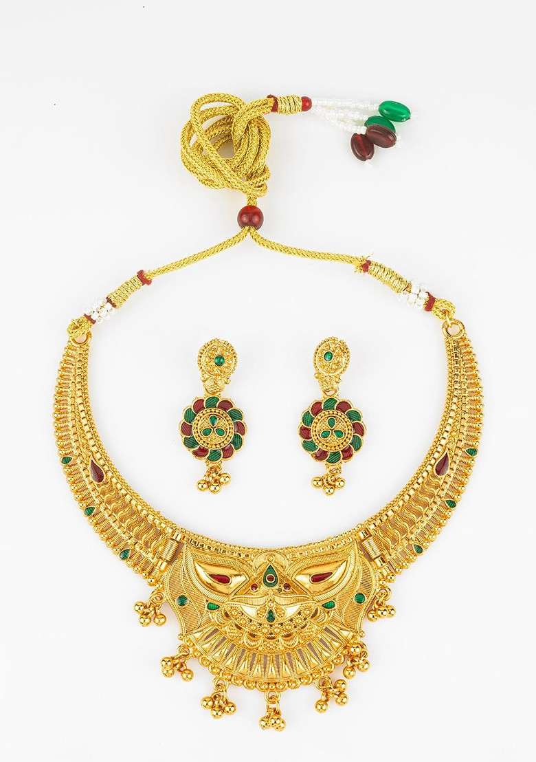 Kundan Studded Jewellery Set - Indya