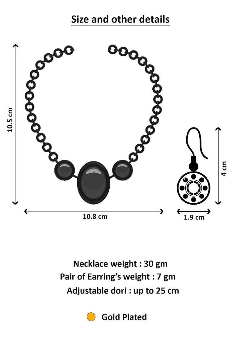 Kundan Studded Jewellery Set - Indya