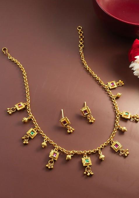 Gold Plated Kundan Choker Set
