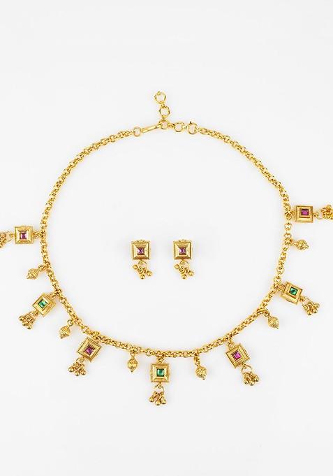 Gold Plated Kundan Choker Set