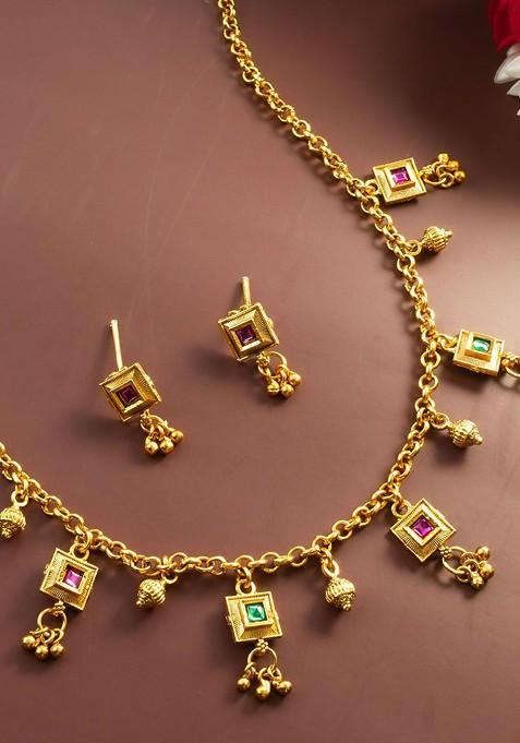 Gold Plated Kundan Choker Set