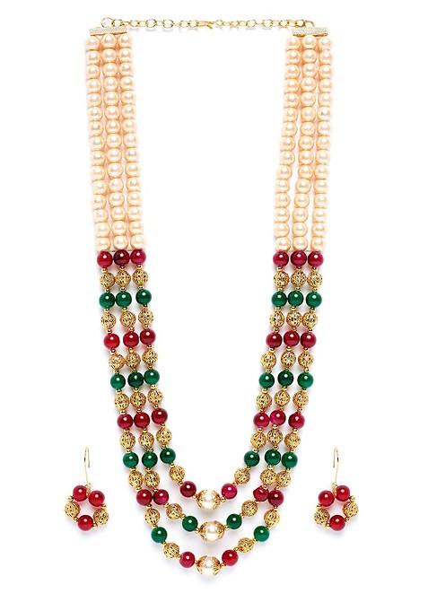 Multicoloured Handcrafted Jewellery Set