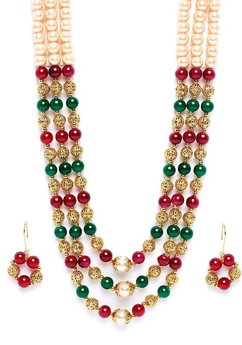 Multicoloured Handcrafted Jewellery Set