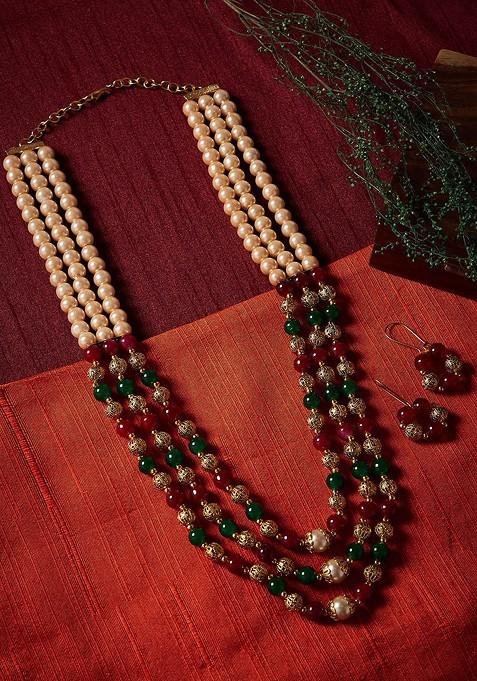 Multicoloured Handcrafted Jewellery Set