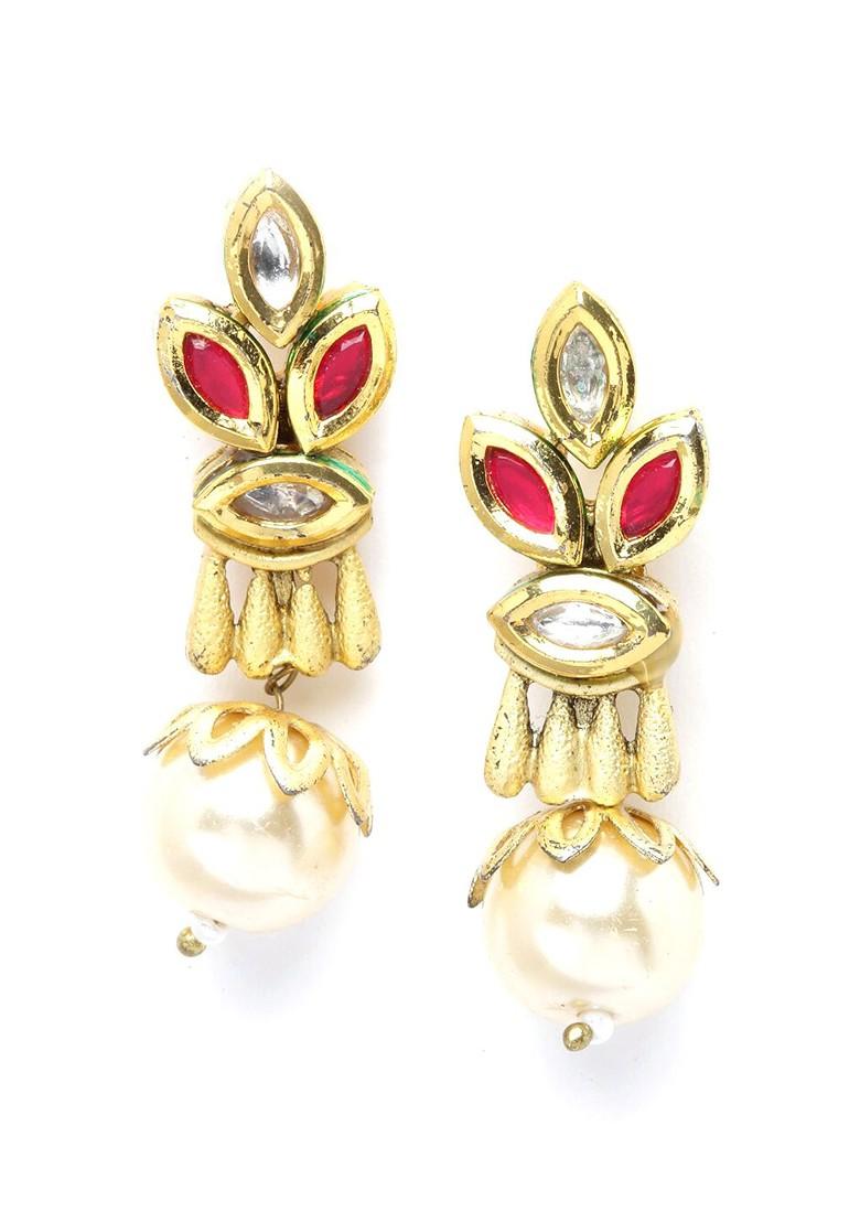 Blue Gold Plated Artificial Stone Studded Choker Jewellery Set