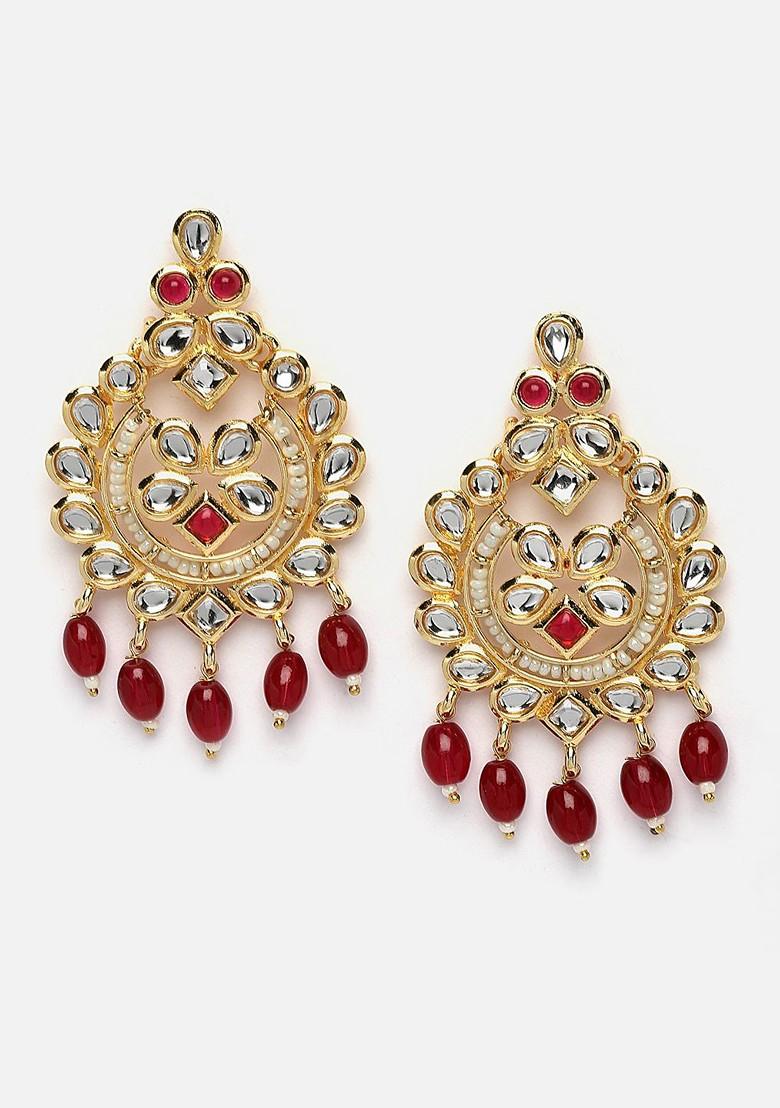 Gold Plated Kundan Stone Studded Choker Jewellery Set