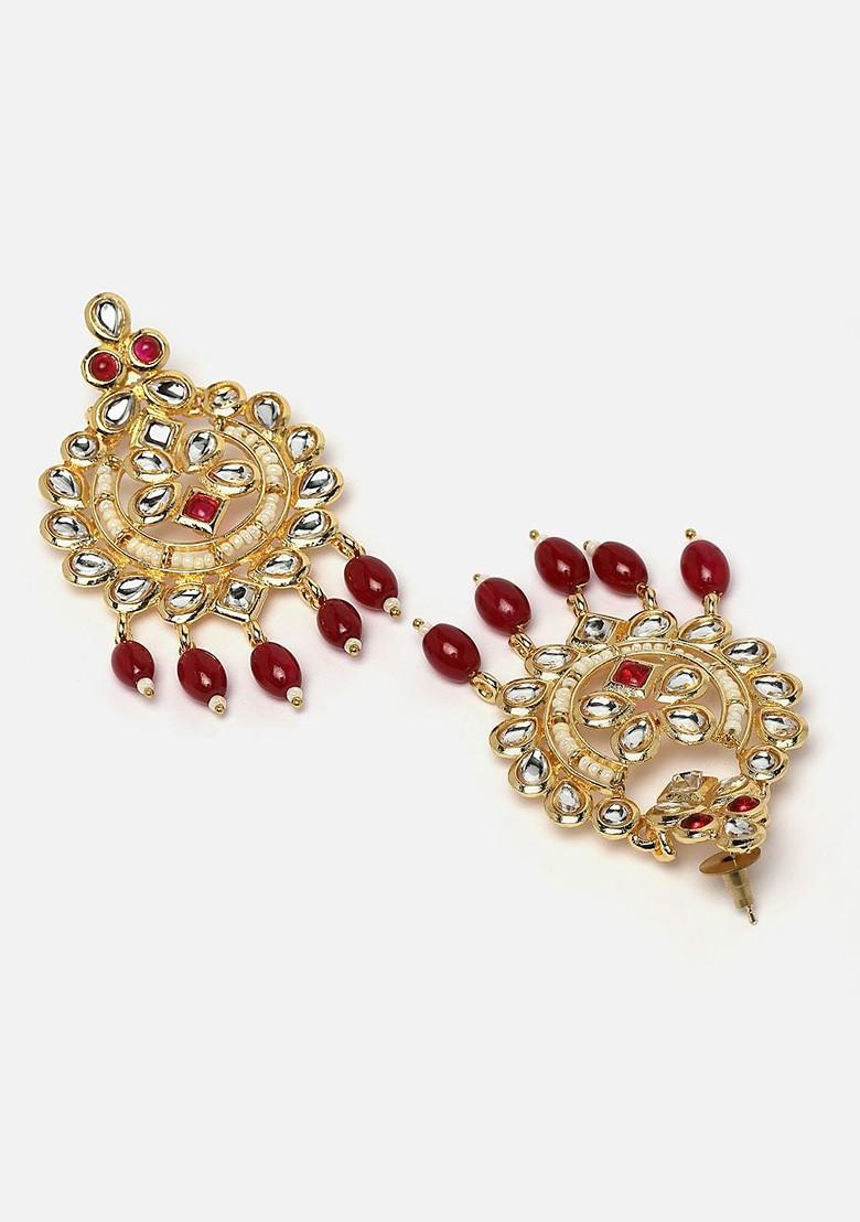 Gold Plated Kundan Stone Studded Choker Jewellery Set