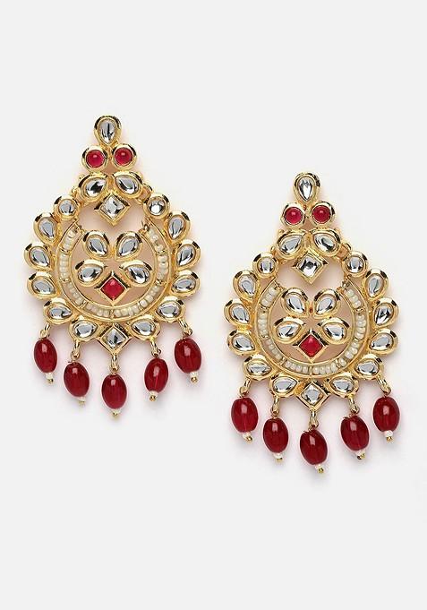 Gold Plated Kundan Stone Studded Choker Jewellery Set