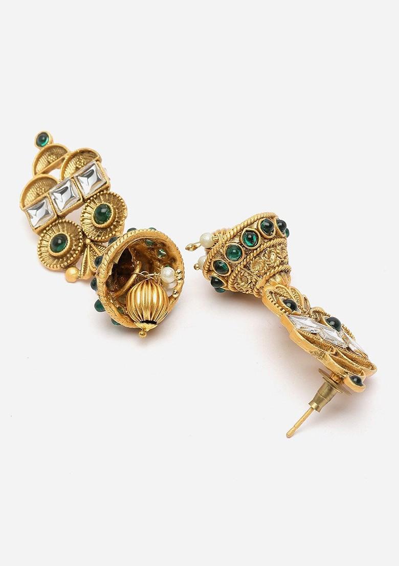 Gold Plated Kundan Studded Jewellery Set