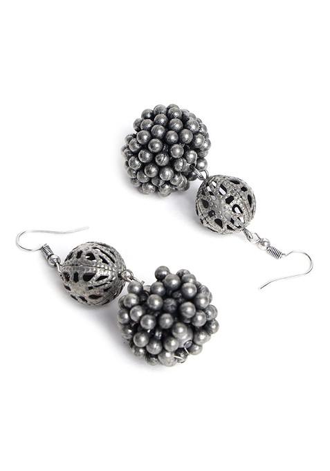 Silver Silver Plated Beads Beaded Jewellery Set